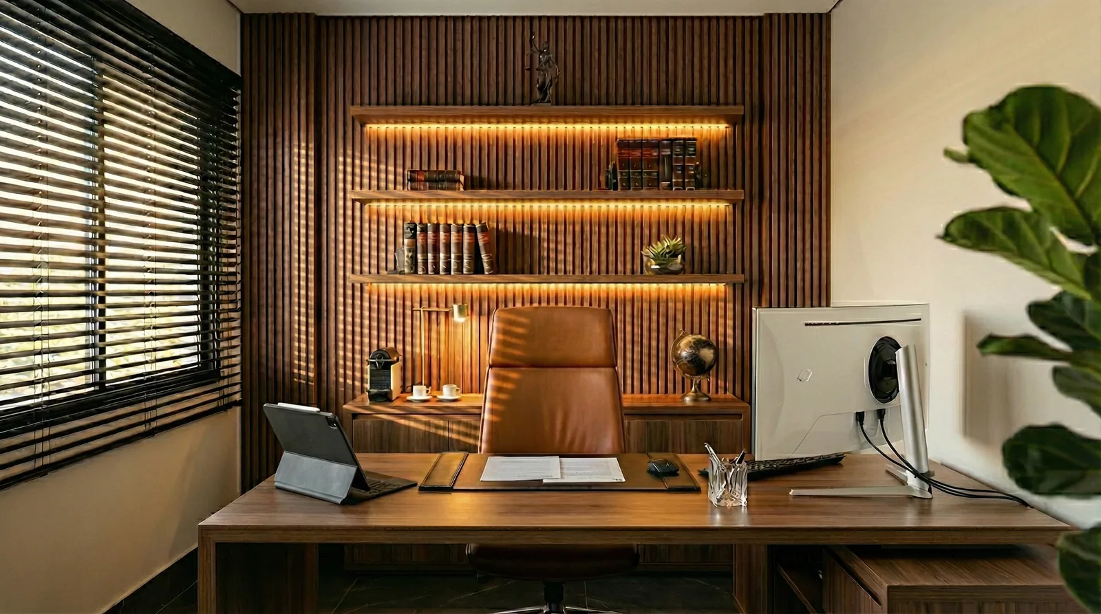 Ambiente de atendimento do escritório Ferreira e Prado